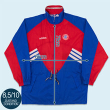Lade das Bild in den Galerie-Viewer, Adidas Regenjacke &quot;FC Bayern München&quot; 90er, rot/blau, XL/XXL
