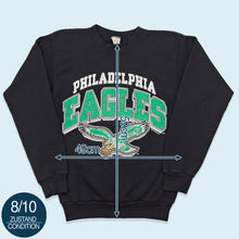 Lade das Bild in den Galerie-Viewer, Competitor Sweatshirt Philadelphia Eagles 1990, schwarz, S/M
