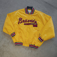 Lade das Bild in den Galerie-Viewer, Starter Jacke Atlanta Braves Bomber 90er, gelb, 3XL
