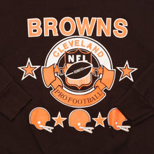 Lade das Bild in den Galerie-Viewer, Logo 7 Sweatshirt &quot;Cleveland Browns&quot;, 90er, braun, L
