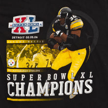Lade das Bild in den Galerie-Viewer, NFL T-Shirt &quot;Jerome Bettis Super Bowl Pittsburgh Steelers&quot;, 2006, schwarz, M
