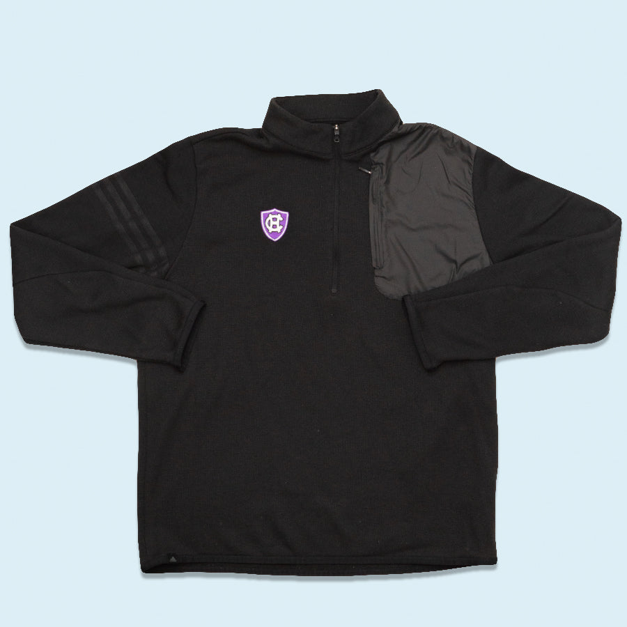 Adidas Sweatshirt Fleece Quarter Zip, schwarz, M/L)