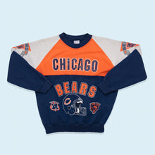 Lade das Bild in den Galerie-Viewer, Garan Sweatshirt Chicago Bears 90er Made in the USA, blau/orange, M
