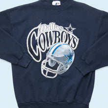 Lade das Bild in den Galerie-Viewer, Logo Athletic Sweatshirt Cowboys 90er, blau, M/L
