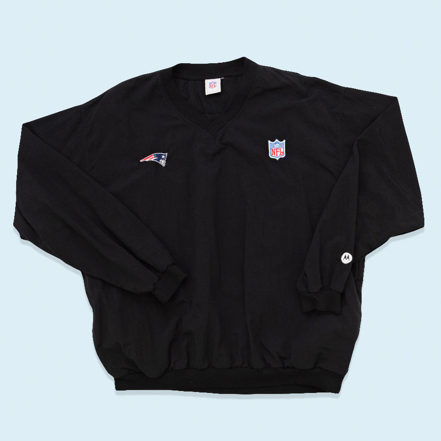 NFL x Reebok Sweatshirt dünn New England Patriots, schwarz, L/XL