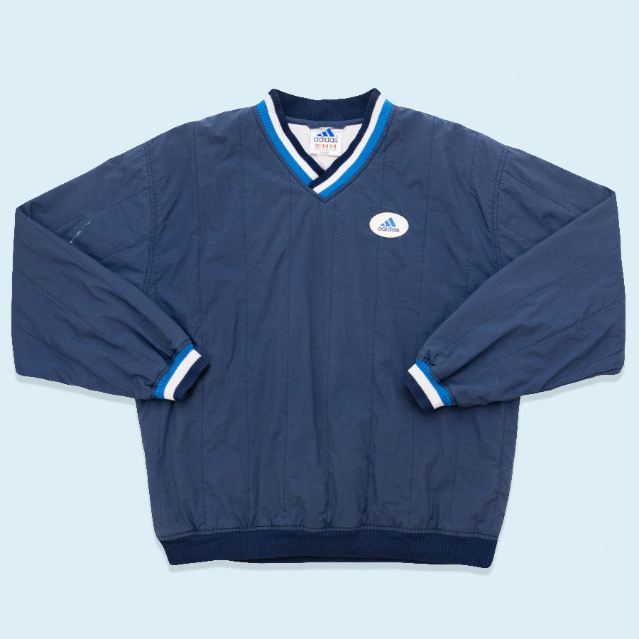 Adidas Sweatshirt Logo 90er, blau, L