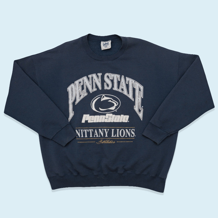 Lee x Nutmeg Sweatshirt Penn State Made in the USA 90er, blau, XL/XXL