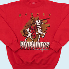Lade das Bild in den Galerie-Viewer, Fruit of the Loom Sweatshirt Red Raiders Made in the USA 90er, rot, M
