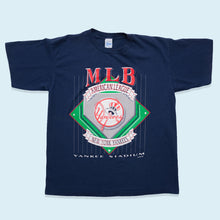 Lade das Bild in den Galerie-Viewer, Salem T-Shirt New York Yankees 1993 Made in the USA Single Stitch, blau, L/XL
