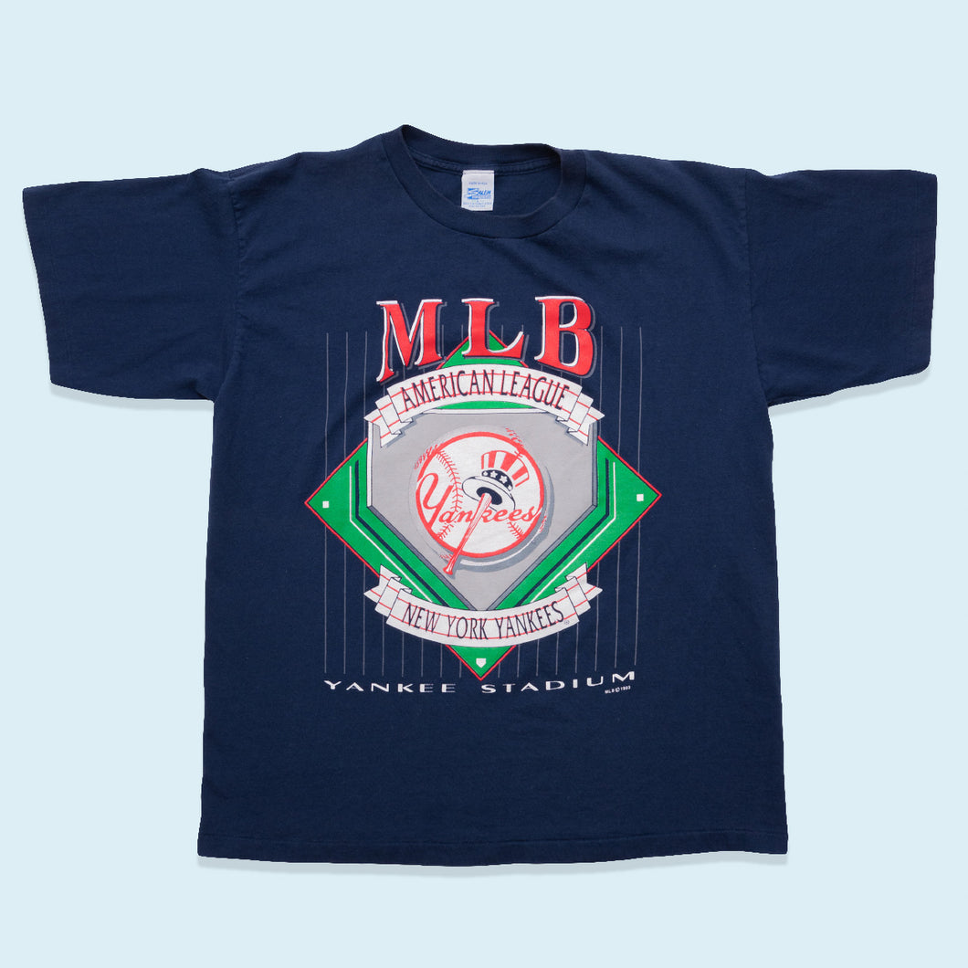 Salem T-Shirt New York Yankees 1993 Made in the USA Single Stitch, blau, L/XL