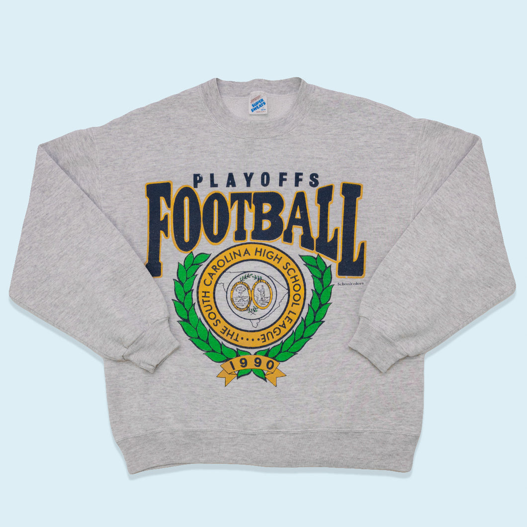 Jerzees Super Sweats Sweatshirt Playoff Football South Carolina Made in the USA, grau, M/L