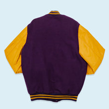 Lade das Bild in den Galerie-Viewer, Delong College Jacke &quot;Billy&quot; Made in the USA, lila/gelb, XL
