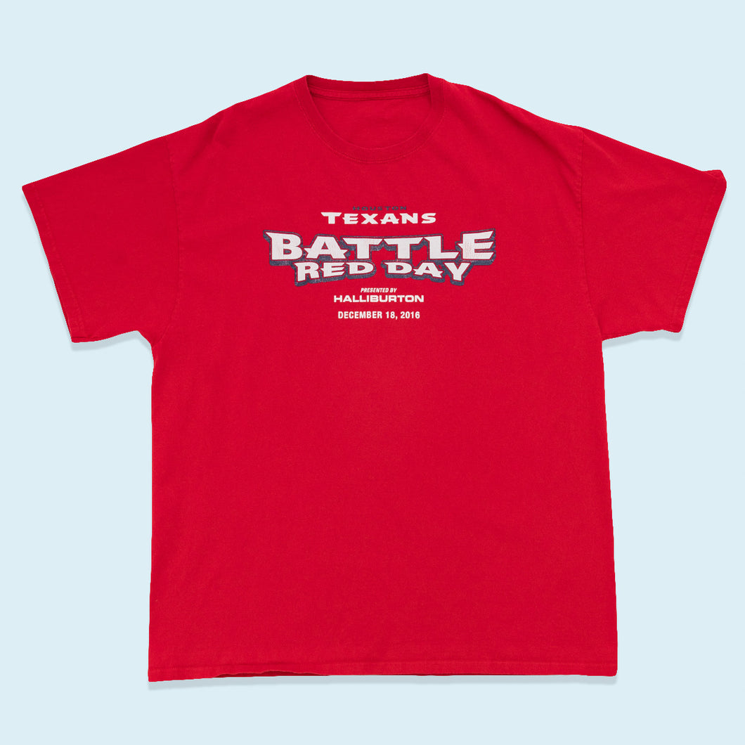 T-Shirt Houston Texas Battle Red Day 2016, rot, XL