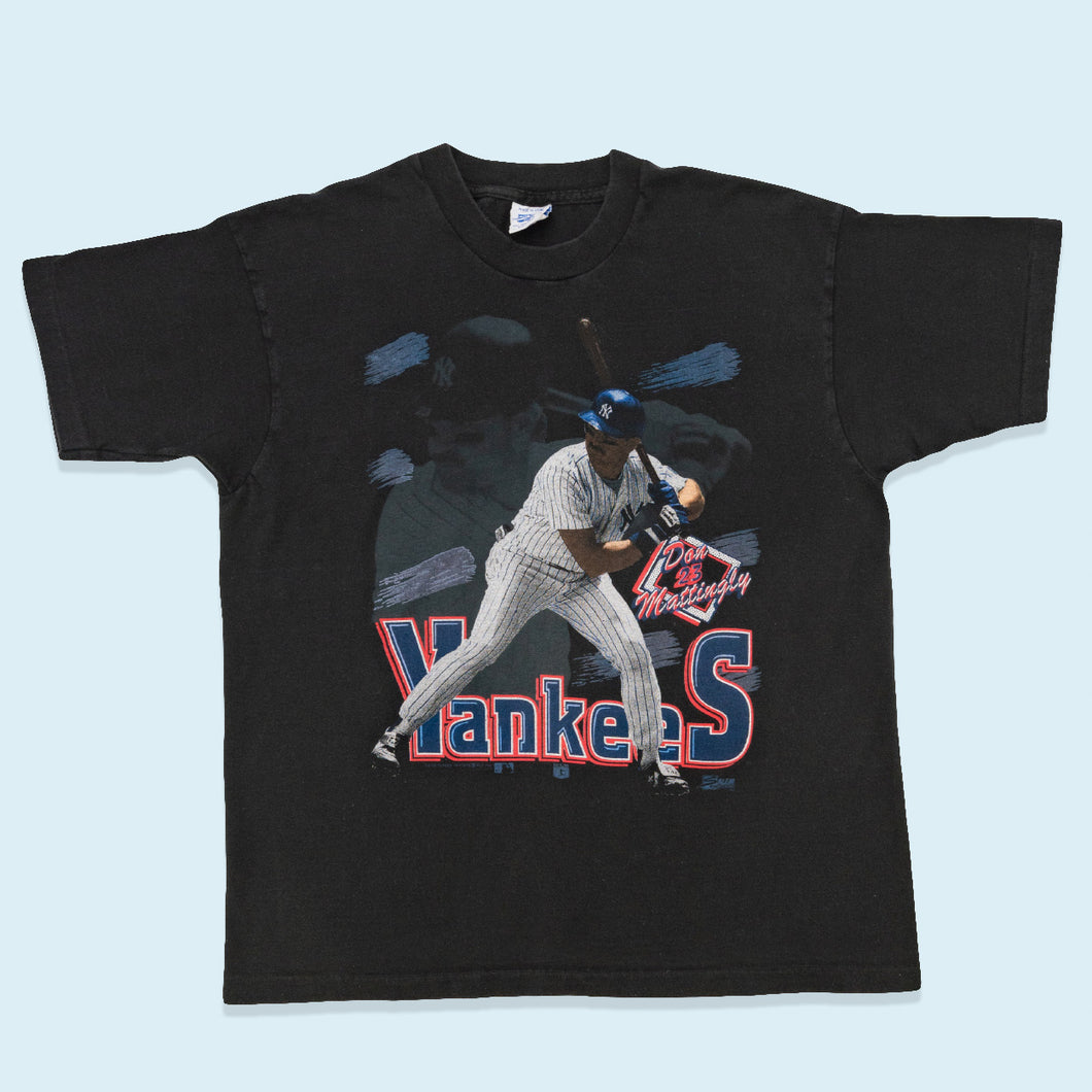 Salem T-Shirt Yankees Mattingly 23 Single Stitch Made in the USA 90er, schwarz, L