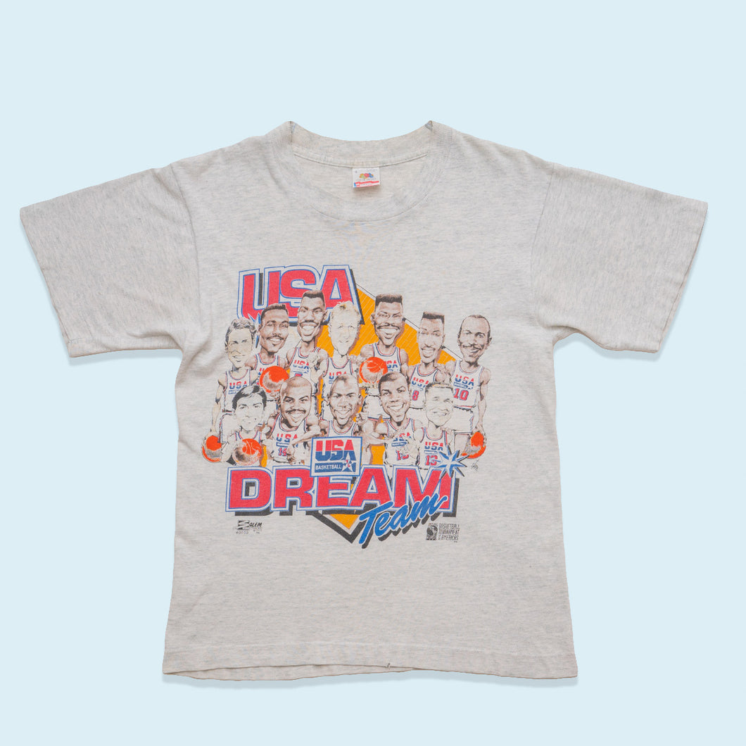 Fruit of the Loom T-Shirt 1992 Dream Team  Made in the USA Single Stitch, grau, S/M