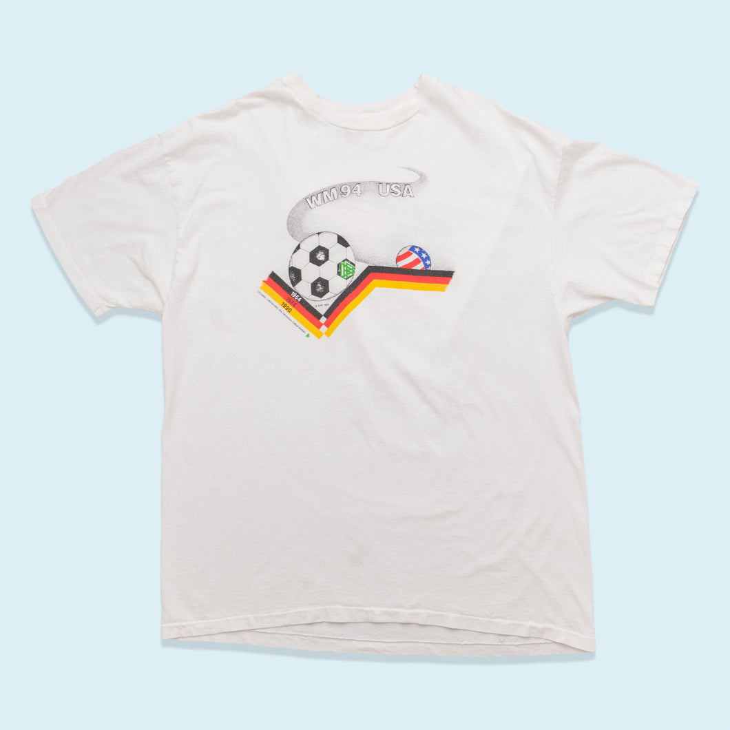 Hanes T-Shirt WM Deutschland 1994 Single Stitch, weiß, XXL