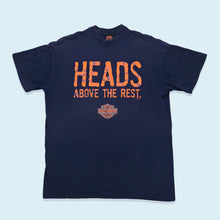 Lade das Bild in den Galerie-Viewer, Harley Davidson T-Shirt &quot;Heads Above the Rest&quot; Made in the USA 1998, blau, L/XL
