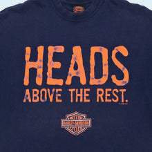 Lade das Bild in den Galerie-Viewer, Harley Davidson T-Shirt &quot;Heads Above the Rest&quot; Made in the USA 1998, blau, L/XL
