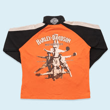 Lade das Bild in den Galerie-Viewer, Harley Davidson Quarter Zip Sweatshirt Damen, orange, M/L
