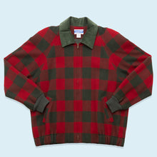 Lade das Bild in den Galerie-Viewer, Pendleton Damenjacke/Bomber mit Kordkragen und Schulterpolstern 90er, rot/grün, M/L
