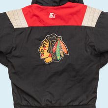 Lade das Bild in den Galerie-Viewer, Starter Jacke Chicago Blackhawks 90er, schwarz, M

