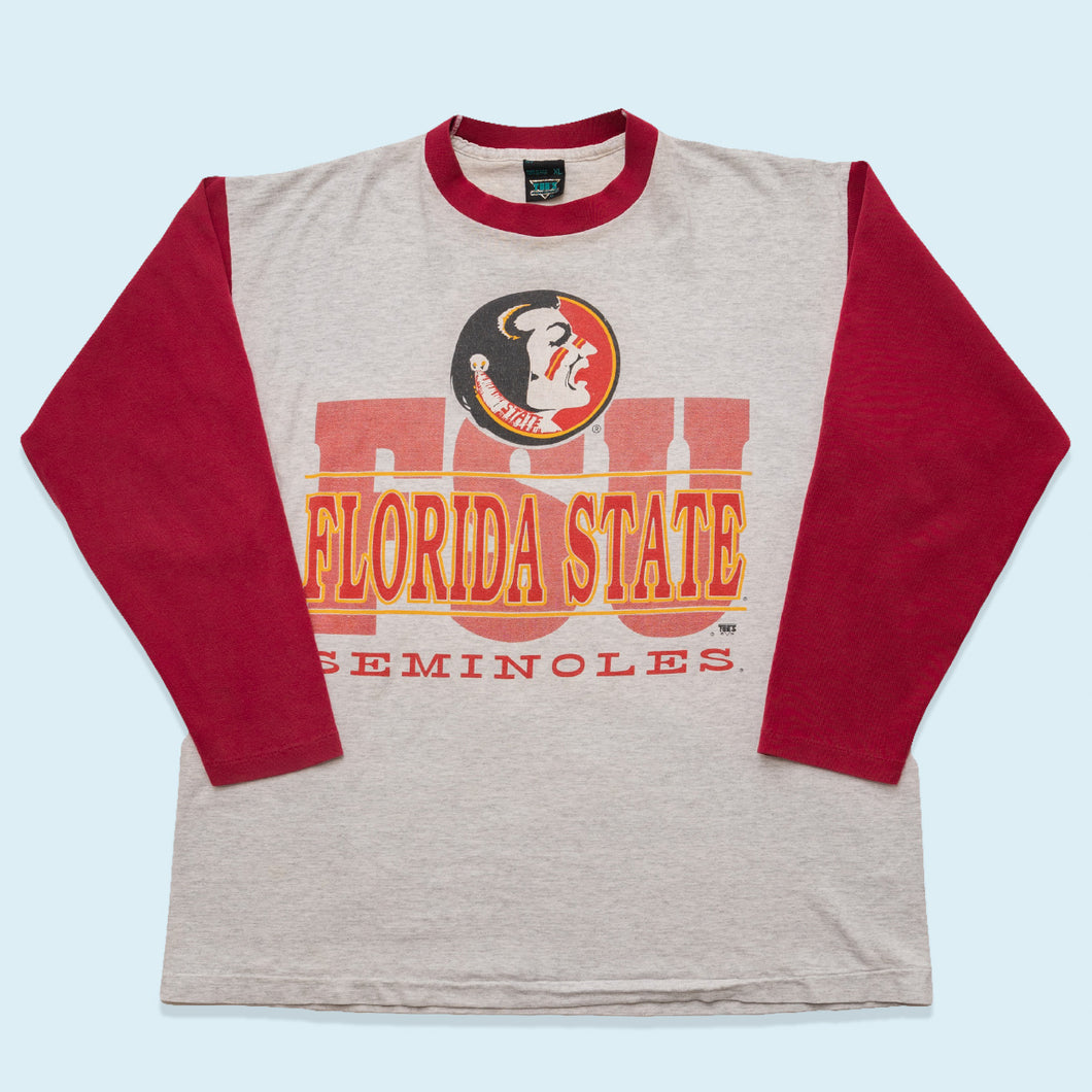 Tees Ultimated Longsleeve Florida State Seminoles Made in the USA Single Stitch 90er, grau, L/XL