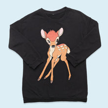 Lade das Bild in den Galerie-Viewer, Disney Sweatshirt Damen &quot;Bambi&quot;, schwarz, L schmal
