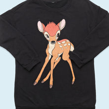 Lade das Bild in den Galerie-Viewer, Disney Sweatshirt Damen &quot;Bambi&quot;, schwarz, L schmal

