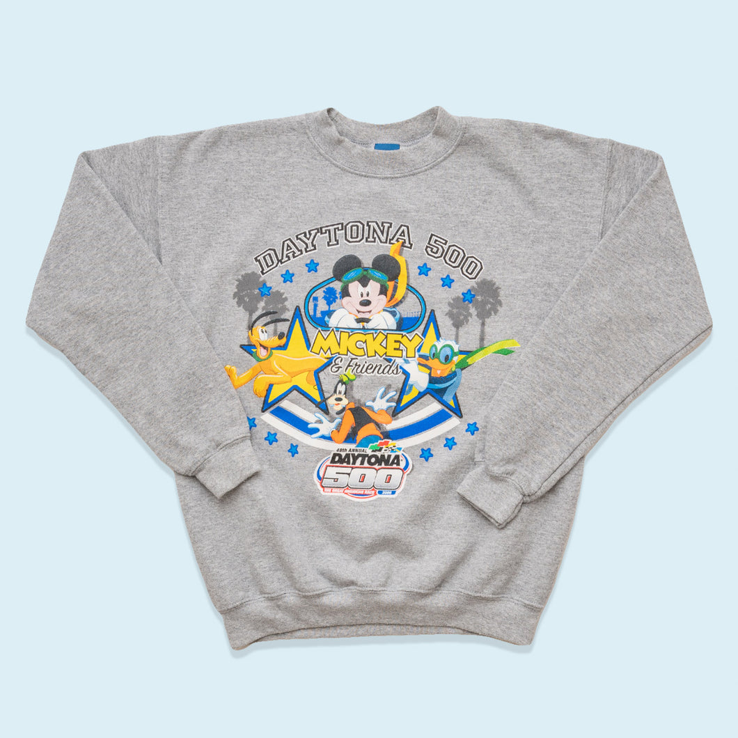 Disney Sweatshirt Daytona 500 Mickey and Friends, grau, Kids L, Erwachsene XS