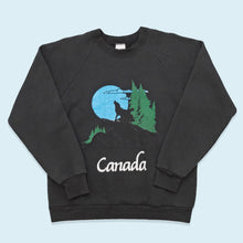Lade das Bild in den Galerie-Viewer, Fruit of the Loom Sweatshirt &quot;Canada&quot; Made in Canada 90er, schwarz, M
