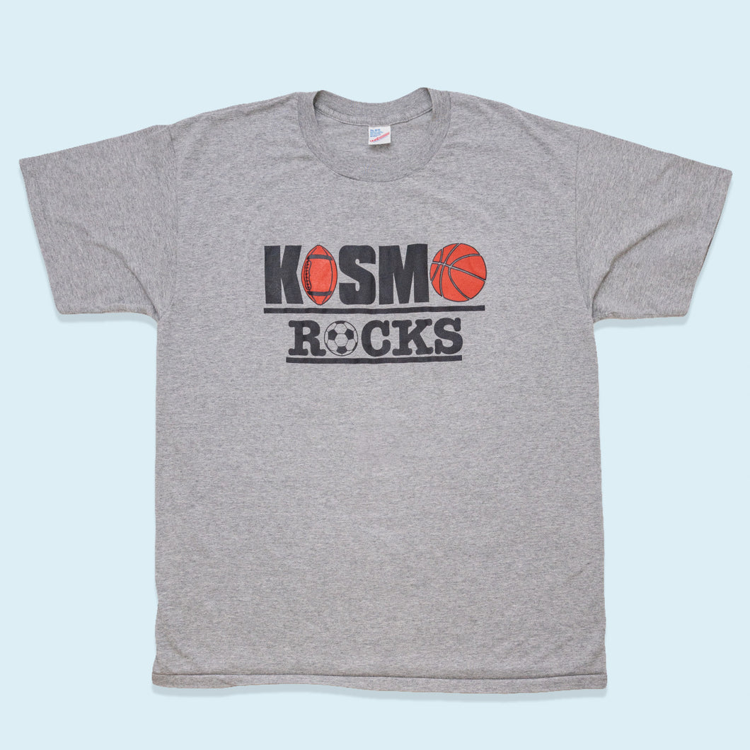 Duke T-Shirt Kosmo Rocks 90er Made in the USA Single Stitch, grau, XXL