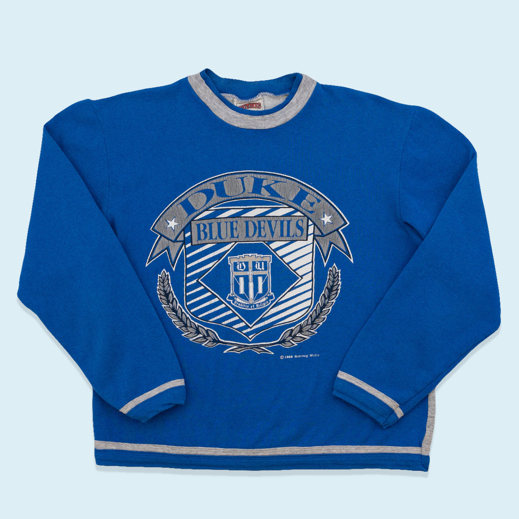 Nutmeg Sweatshirt Duke Blue Devils 1989 Made in the USA, blau, S/M