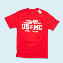 Lade das Bild in den Galerie-Viewer, Champion T-Shirt &quot;USMC&quot;, neu mit Etikett, rot, M

