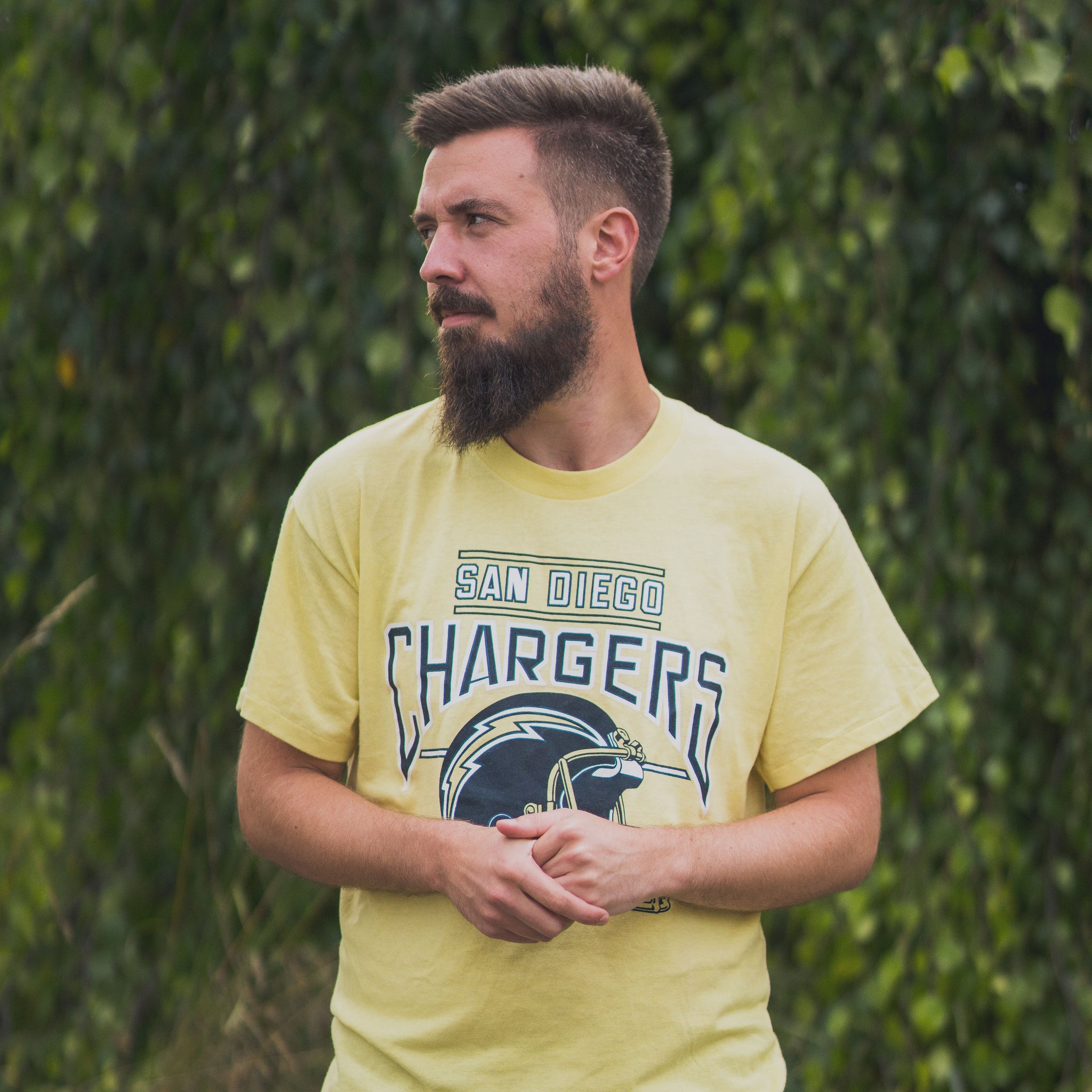 T Shirt San Diego Chargers Single Stitch 90er gelb L Vintage Allstars