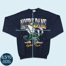 Lade das Bild in den Galerie-Viewer, Briar Creek Sweatshirt Notre Dame 90er Made in the USA, blau, M/L
