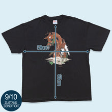 Lade das Bild in den Galerie-Viewer, Hanes 50/50 T-Shirt &quot;Pferde&quot; Single Stitch Made in the USA 90er, schwarz, XL
