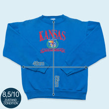 Lade das Bild in den Galerie-Viewer, Logo 7 Sweatshirt Kansas Jayhawks 90er Made in the USA, blau, XS/S
