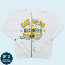 Lade das Bild in den Galerie-Viewer, Logo 7 Sweatshirt San Diego Chargers 90er Made in the USA, weiß, M
