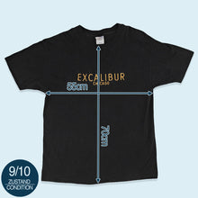 Lade das Bild in den Galerie-Viewer, Hanes Beefy T-Shirt "Excalibur Chicago" Made in the USA 90er Single Stitch, schwarz, XL
