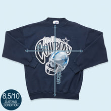 Lade das Bild in den Galerie-Viewer, Logo Athletic Sweatshirt Cowboys 90er, blau, M/L
